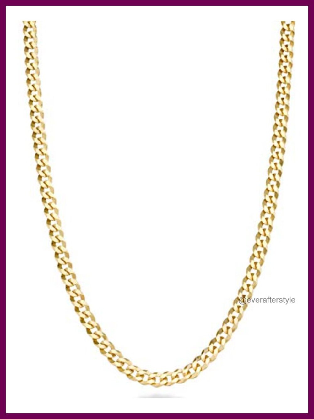 18K Gold Plated 925 Sterling Silver 3.5mm Cuban Link Chain Necklace